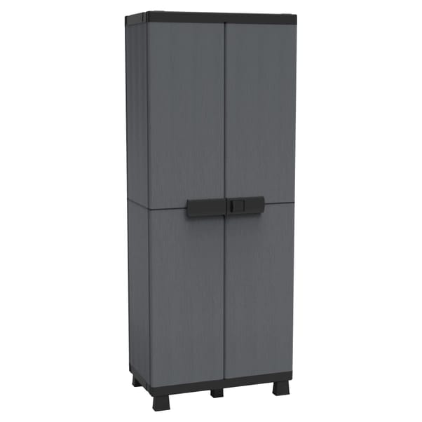 Armadio in resina terry 2 ante con ripiani convertibili 68x172,5x39 cm (lxhxp)