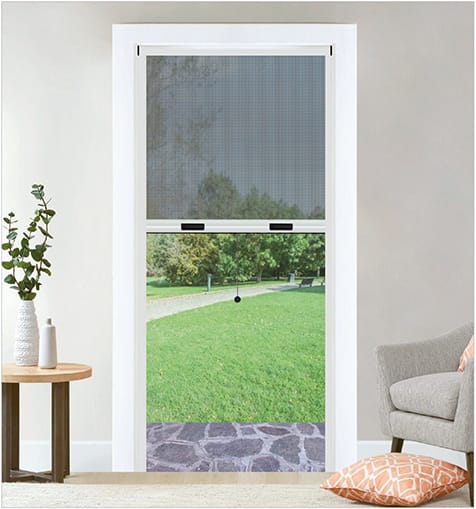 Zanzariera a rullo bianca ral 9010 con frizione 140x170 cm (LxH)