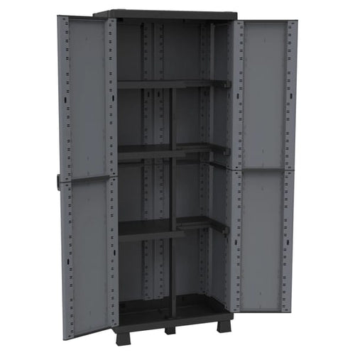 Armadio in resina terry 2 ante con ripiani convertibili 68x172,5x39 cm (lxhxp)