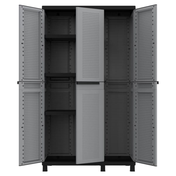 Armadio in resina terry 3 ante tuttopiani portascope 102x181x39 cm (lxhxp)