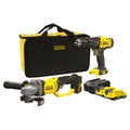 Kit trapano battente 18 v fatmax sfmsp e smerigliatrice 18v 125mm sf mcg400 2 batterie litio 2ah